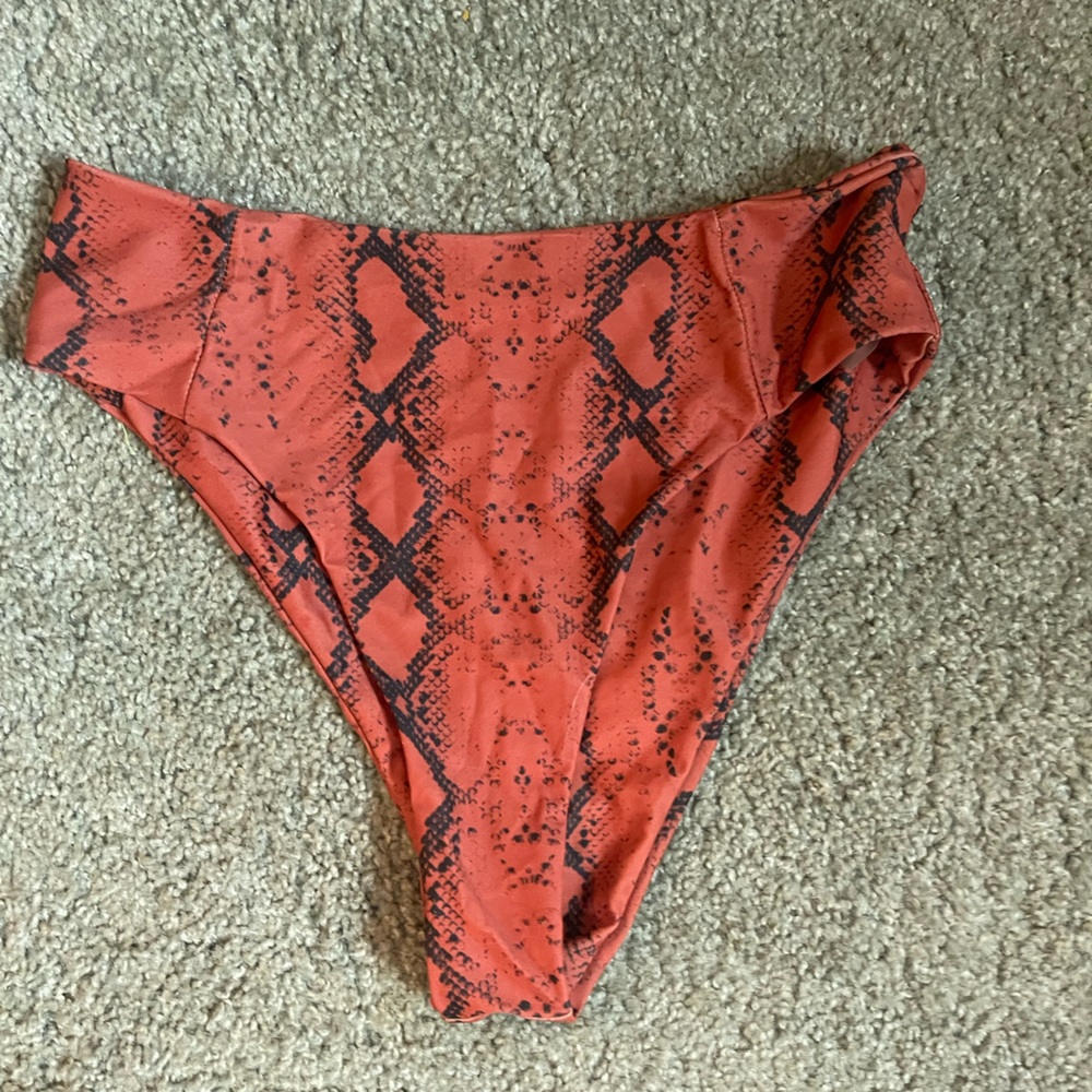 size medium, from shein;  high-rise, bikini bottoms